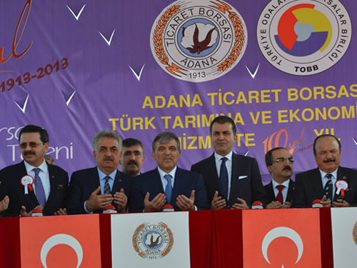 Cumhurbaşkanı Gül, Adana Ticaret Borsası Kampüsü’nün Temel Atma Törenine Katıldı